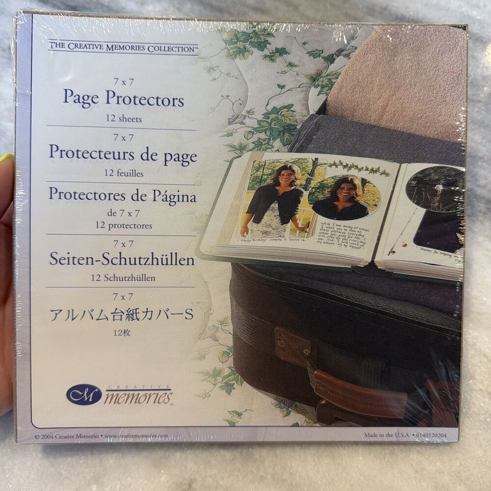 Creative Memories 7x7 Clear Page Protectors for Photo Album Scrapbook 12 Sheets